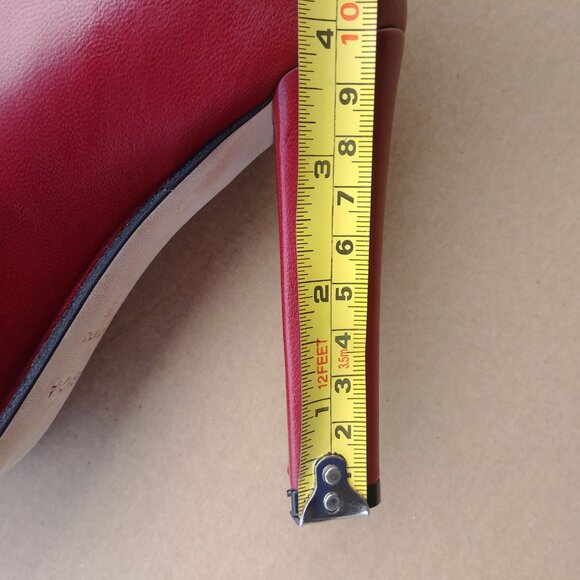 Agnona Italy soft red leather high heel ankle boots size 39 - Picture 14 of 16